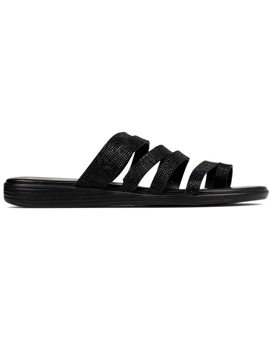 Donald J Pliner Black Grinda Leather Sandal