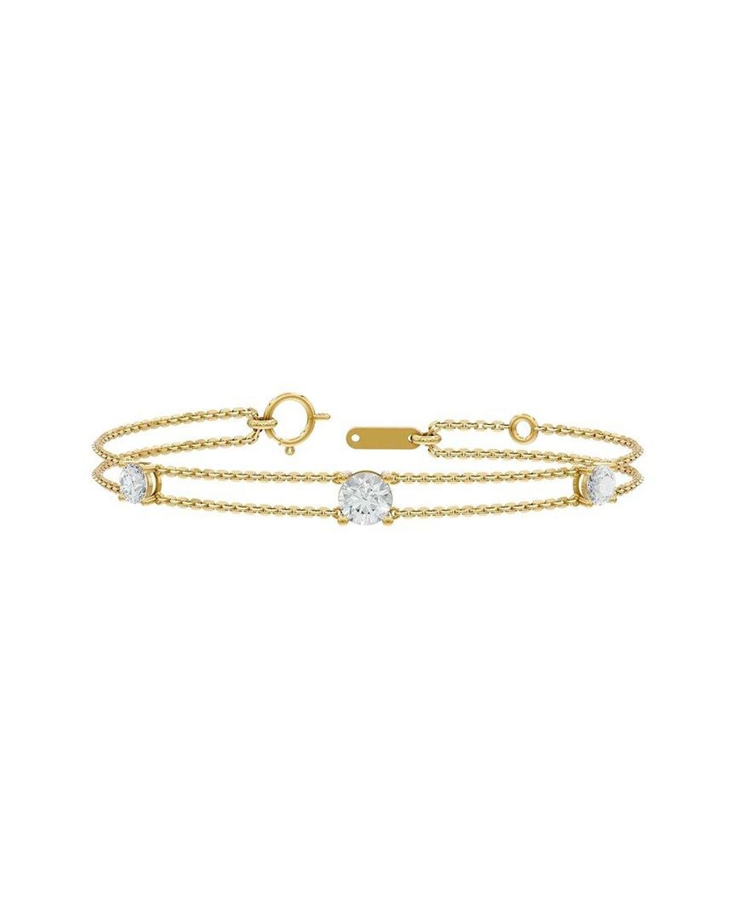 Lab Grown Diamonds White 18K Over 1.90 Ct. Tw. Lab-Grown Diamond Bracelet