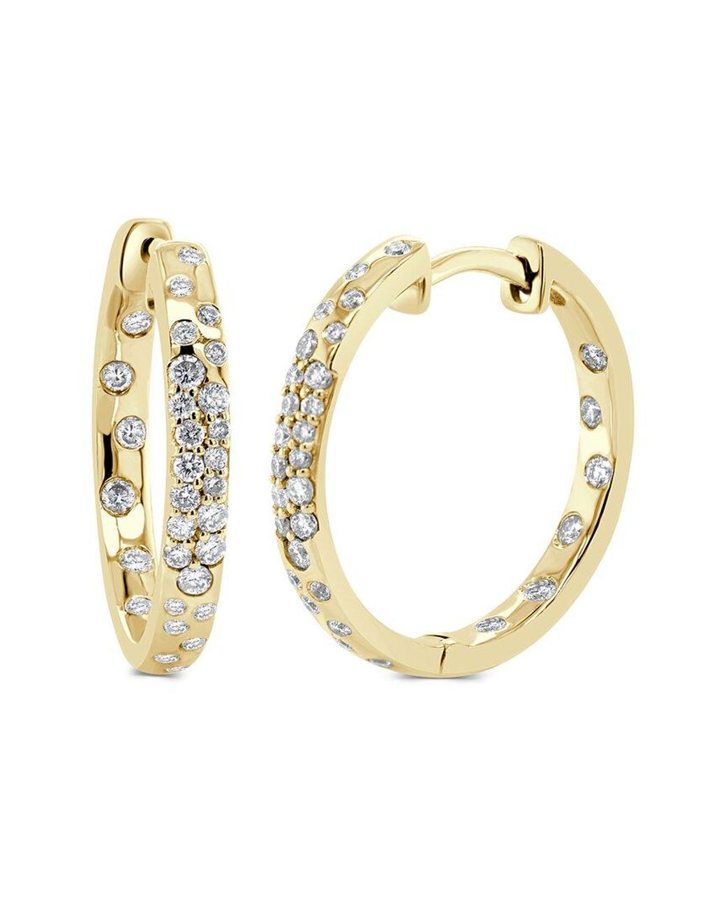 Sabrina Designs Metallic 14K 0.41 Ct. Tw. Diamond Hoop Earrings