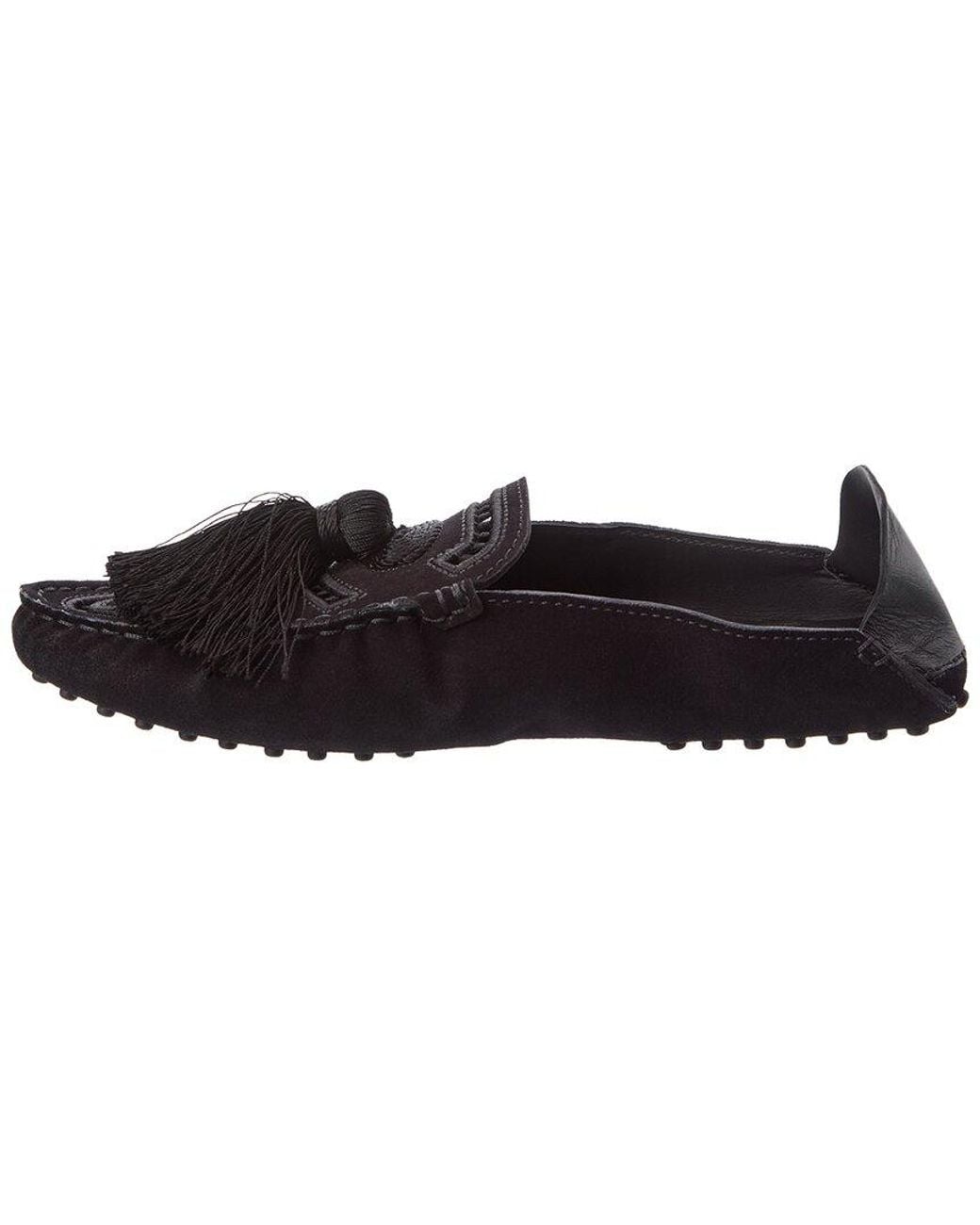 Tod's Black Suede Loafer