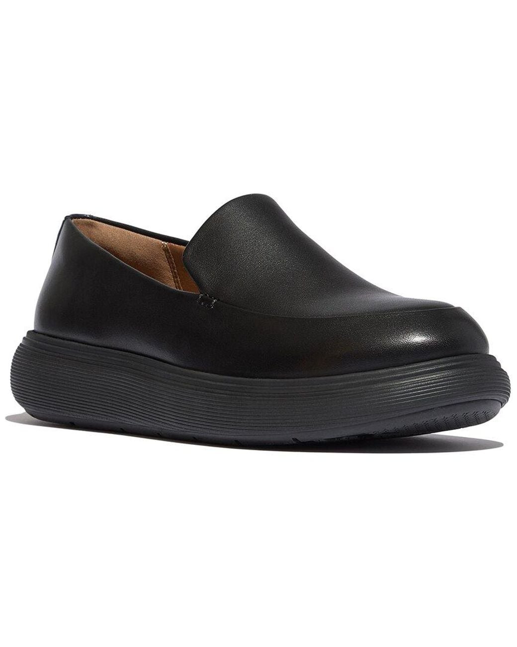 Fitflop Black Iq-Comff Leather Loafer