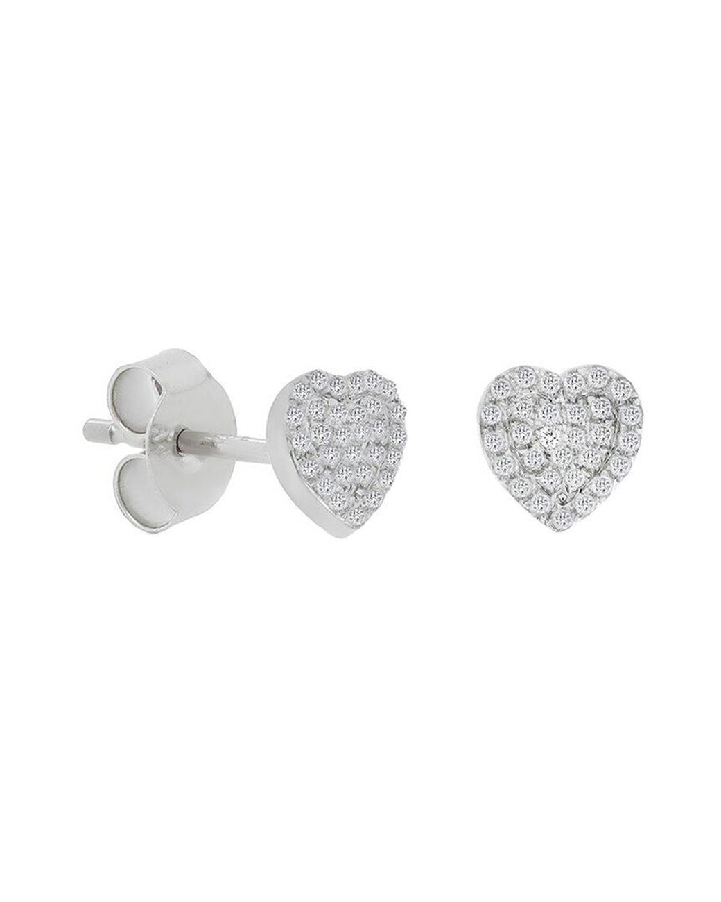 Diana M White 14K 0.16 Ct. Tw. Diamond Earrings