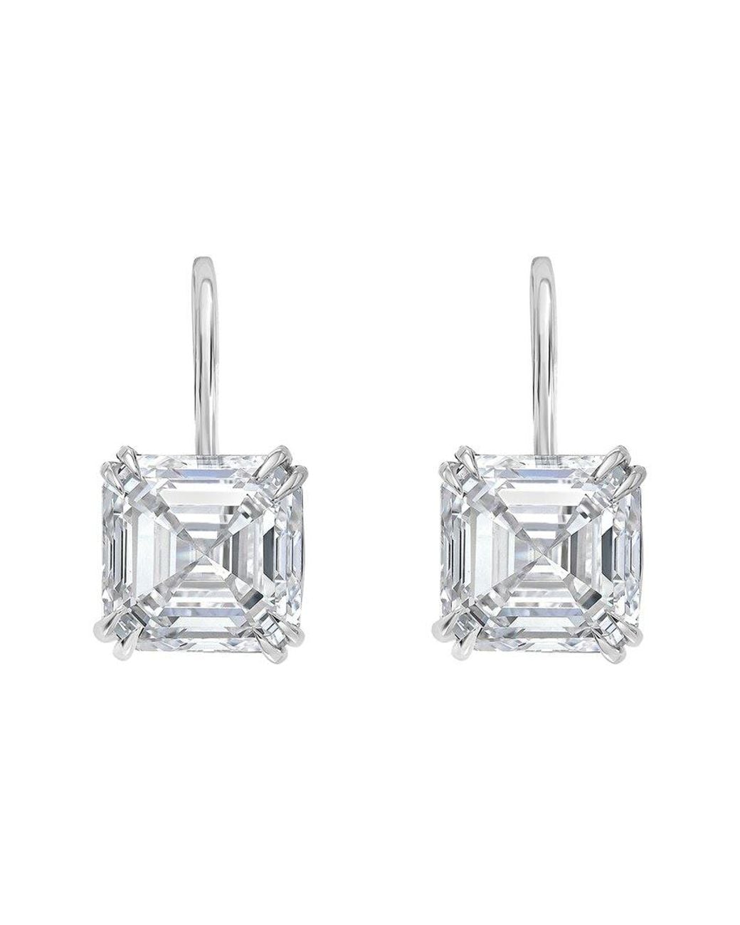 Diana M Metallic Diana M. 14K 10.00 Ct. Tw. Lab-Grown Diamond Drops Earrings