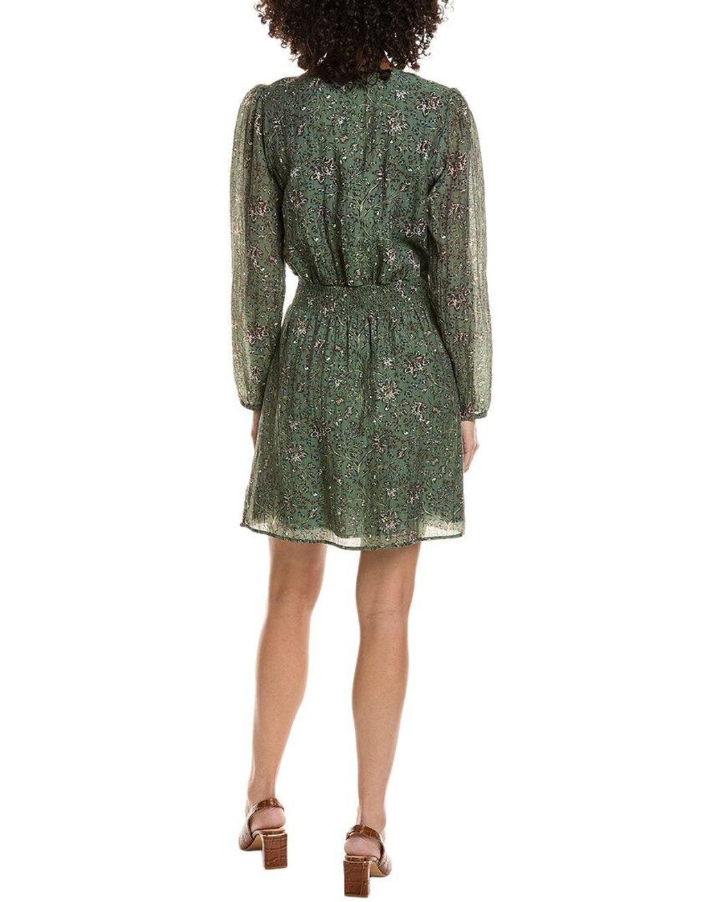 Splendid Green Versailles Floral Mini Dress