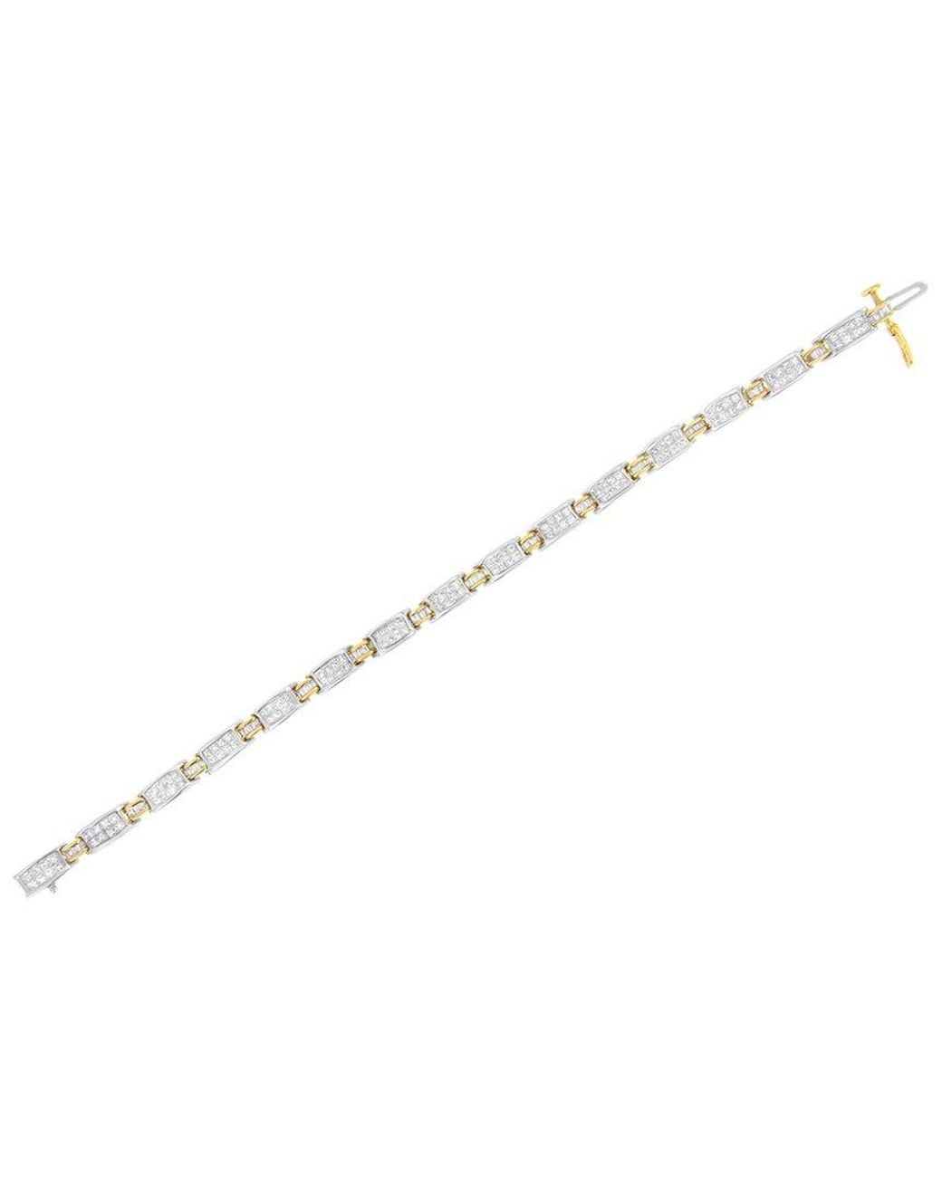 Haus of Brilliance Metallic 14K 3.00 Ct. Tw. Diamond Link Bracelet