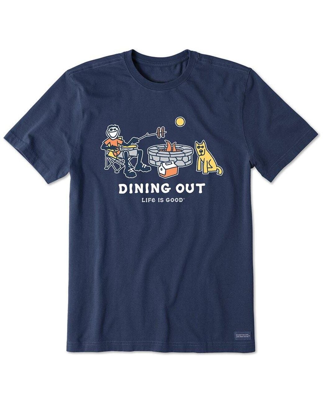 Life Is Good. Blue Crusher T-Shirt for men