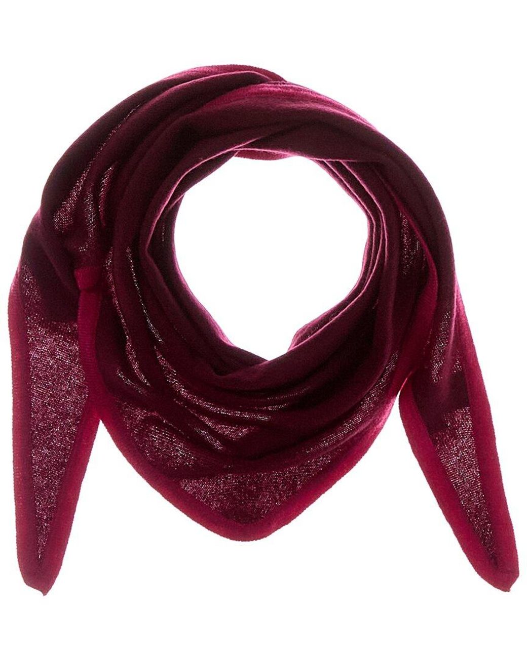 Forte Purple Cashmere Triangle Cashmere Scarf