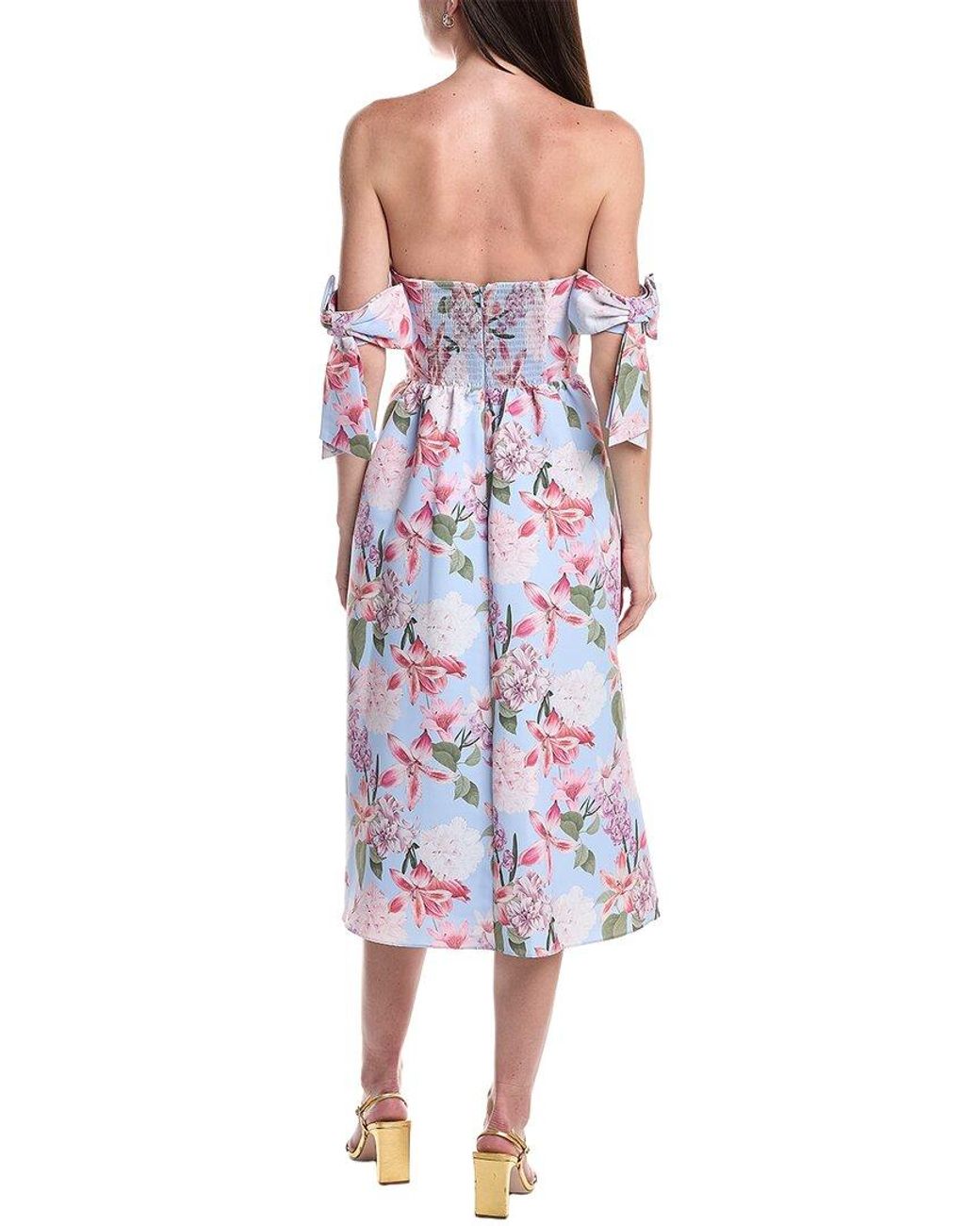 Sachin & Babi Purple Evelyn Midi Dress