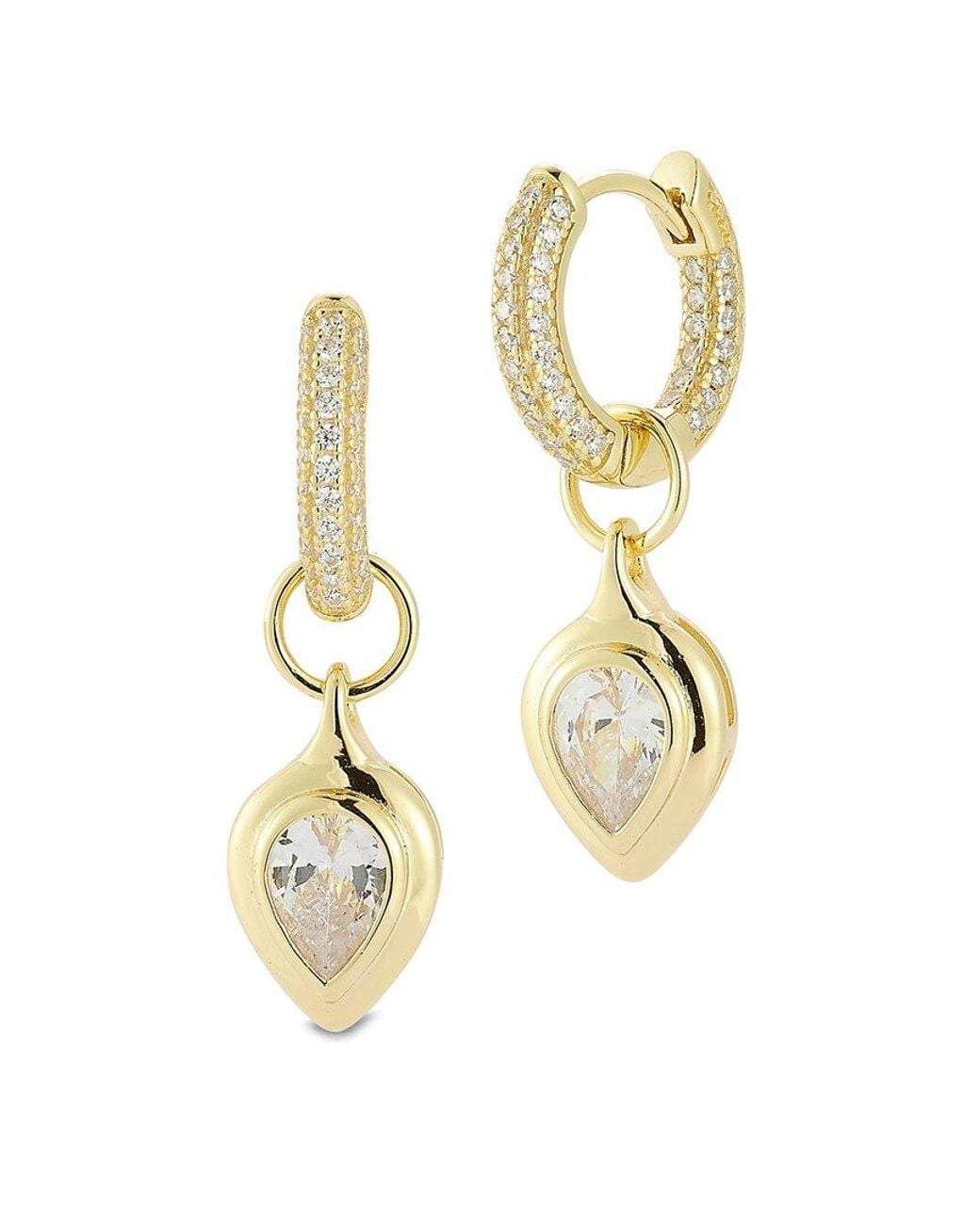 Glaze Jewelry Metallic 14K Over Cz Earrings