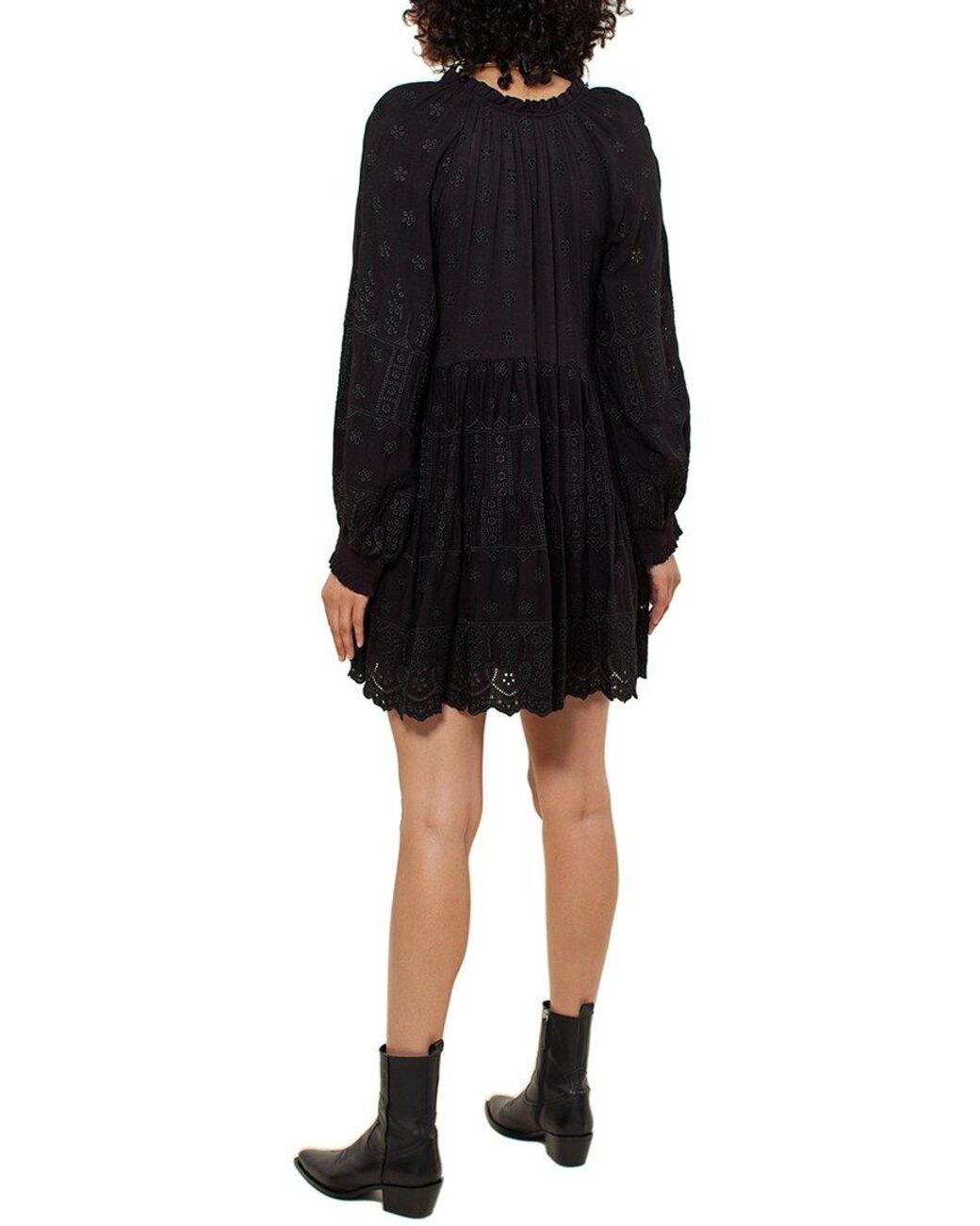 Hale Bob Black Solid Mini Dress