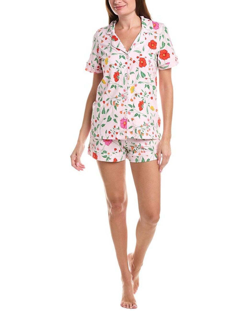 Bedhead White 2Pc Short Pajama Set