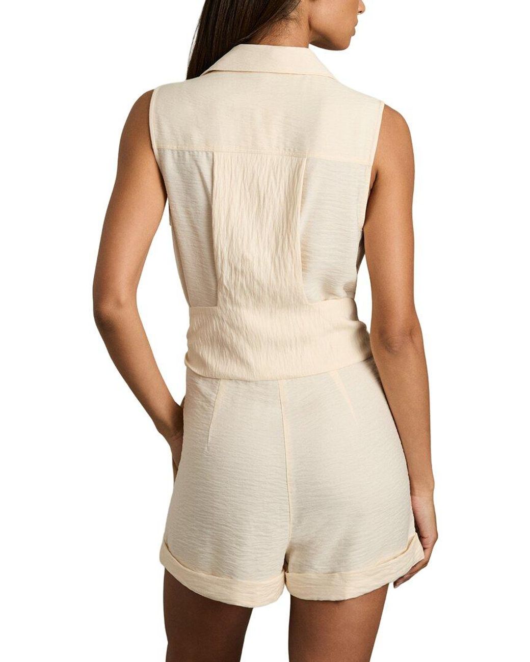 Reiss Natural Millie Belted One-Piece