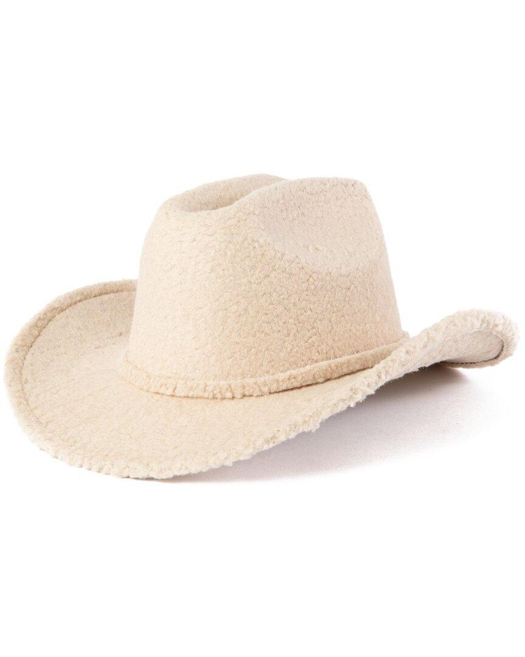 San Diego Hat Natural Sherpa Cattleman's Crease Cowboy Hat