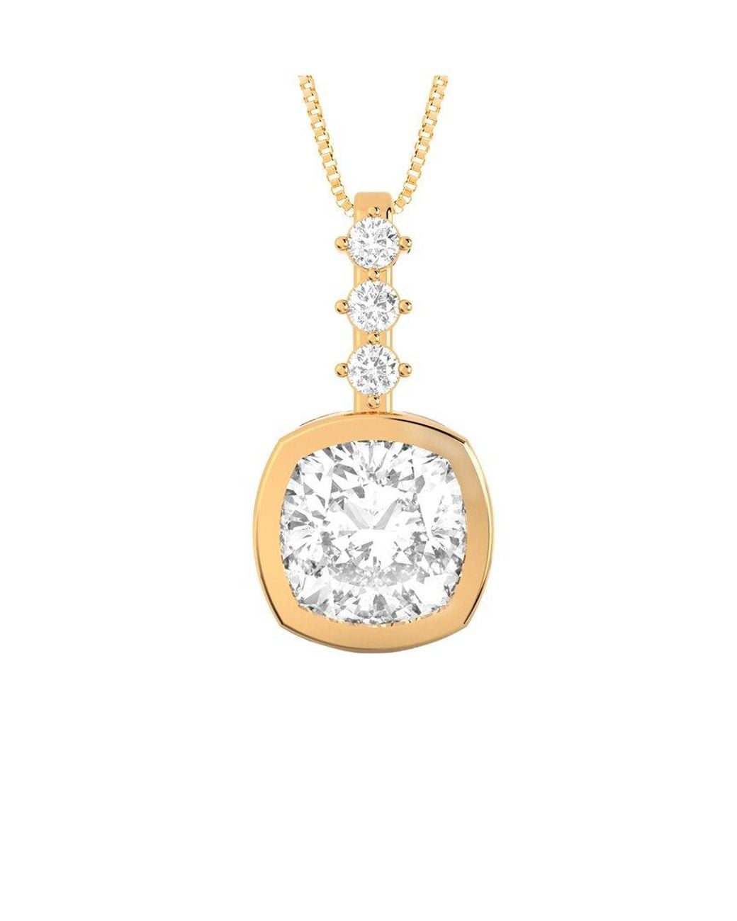 Amairah Metallic 14K Rose 3.00 Ct. Tw. Lab-Grown Diamond Pendant Necklace