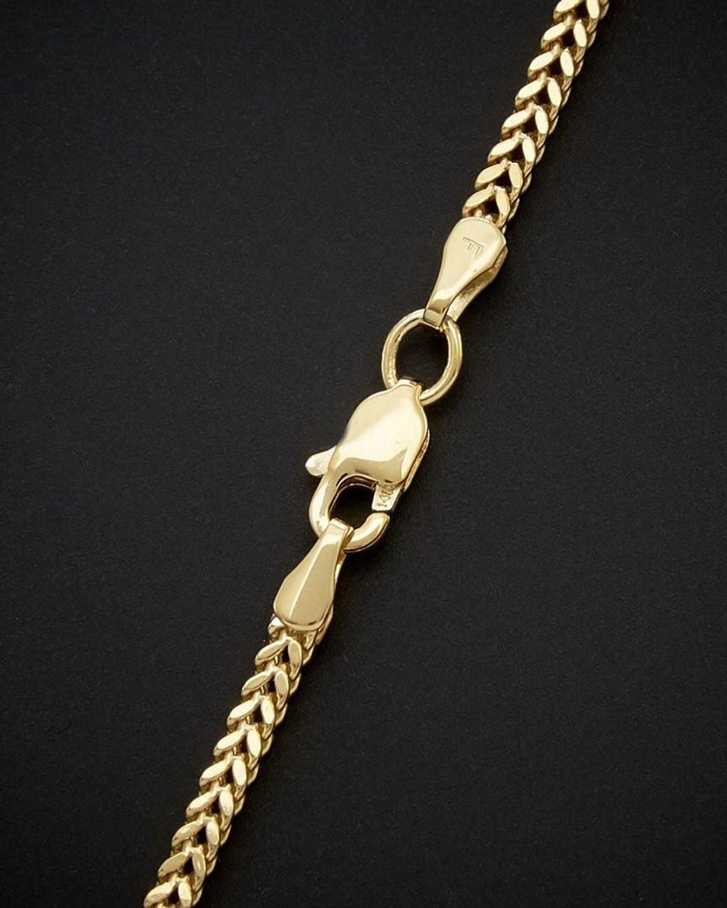 Italian Gold Black 14k Link Necklace