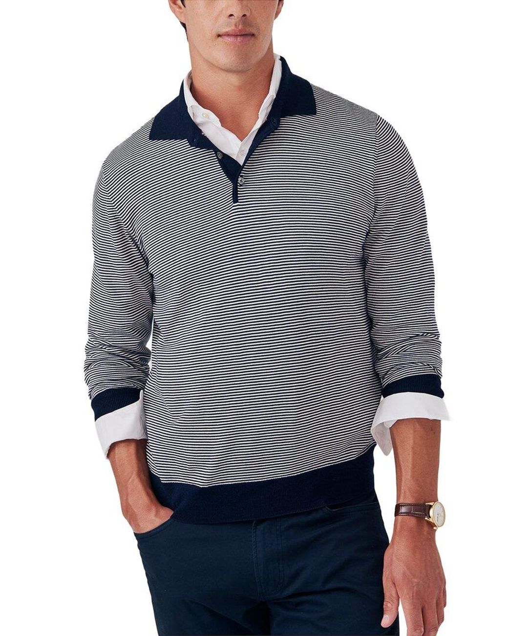 J.McLaughlin Gray J. Mclaughlin Savona Merino Shirt for men