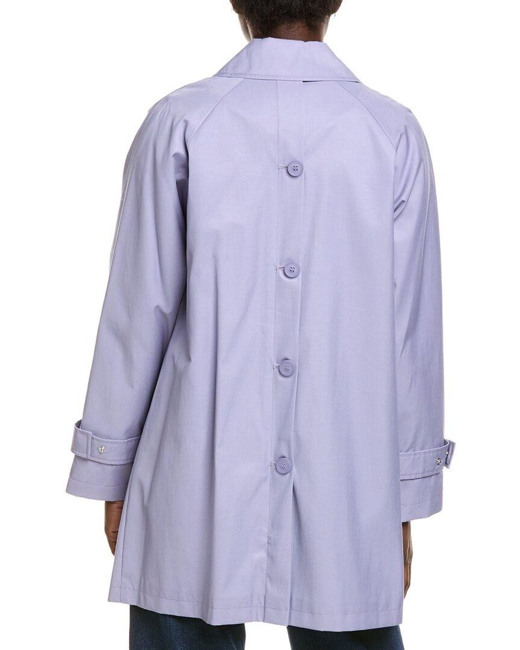 Via Spiga Blue Balmac Single-Breasted Coat