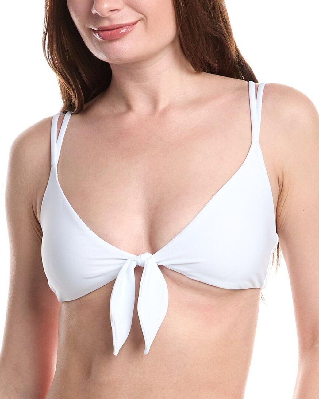 Ramy Brook White Nichelle Bikini Top