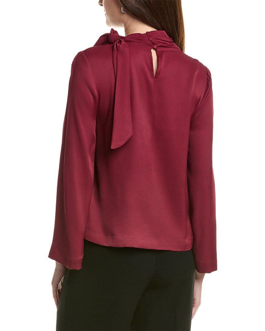 Ted Baker Red Tie Neck Blouse