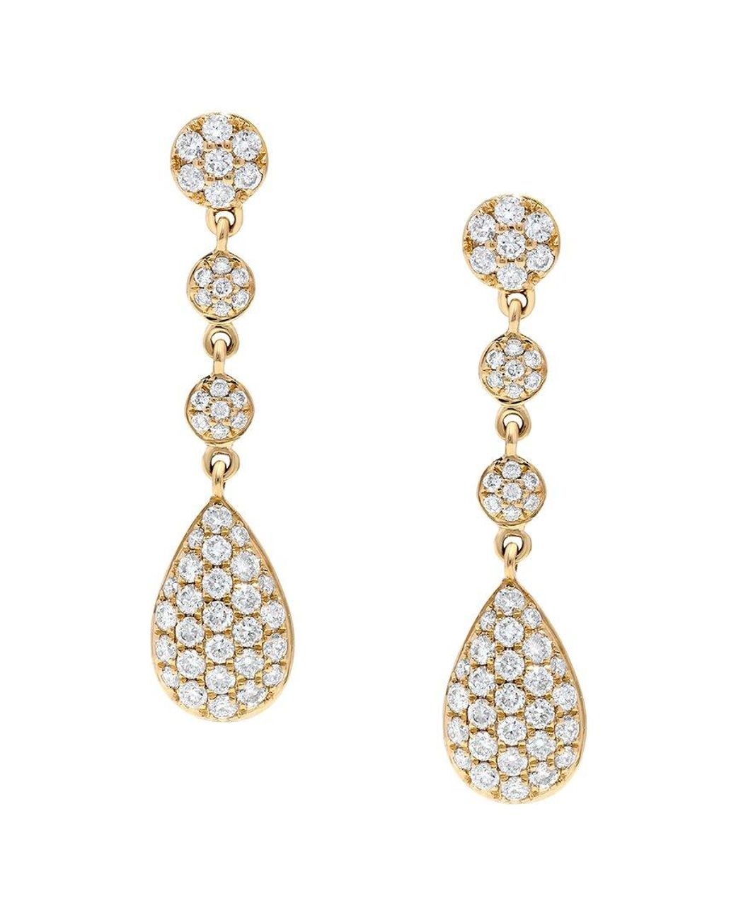H.J. Namdar Metallic 14K 0.75 Ct. Tw. Diamond Dangle Earring