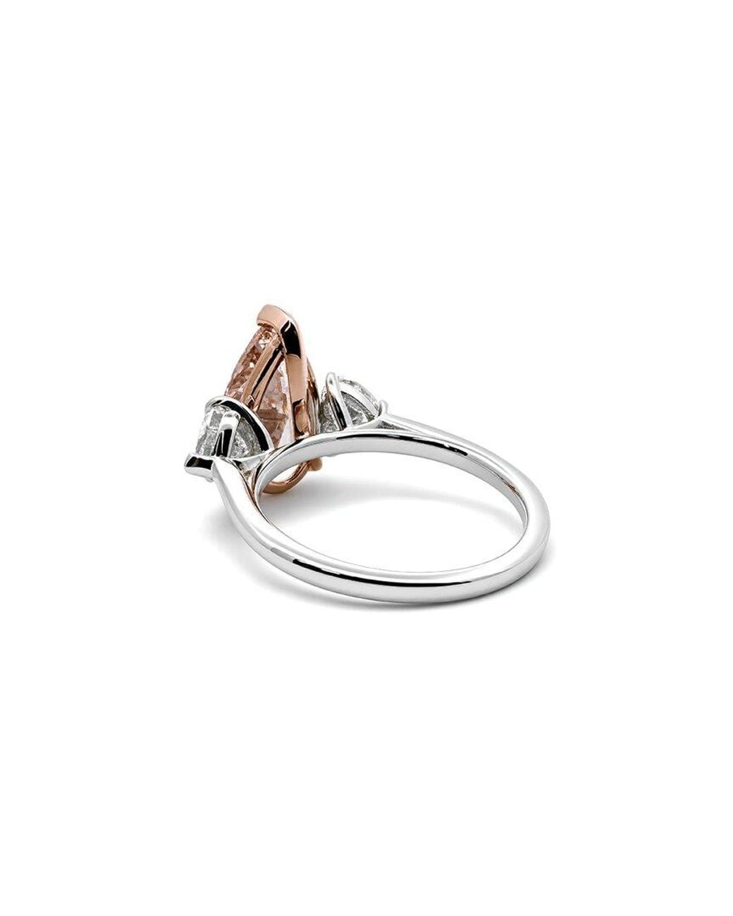 Prince Diamond & Jewelry White 14K 4.00 Ct. Tw. Lab-Grown Diamond Three-Stone Ring
