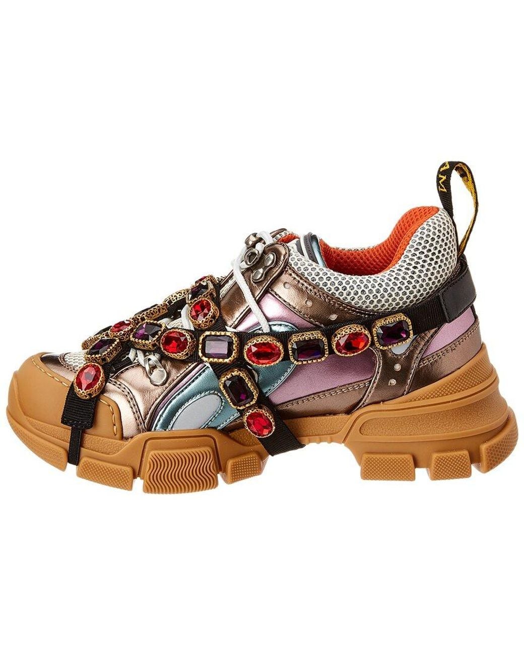 Gucci Multicolor Flashtrek Leather & Mesh Sneaker