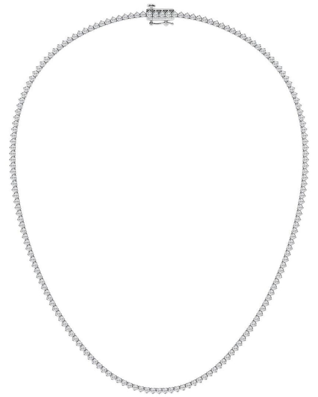 Lab Grown Diamonds Metallic 14K 6.00 Ct. Tw. Lab-Grown Diamond Tennis Necklace
