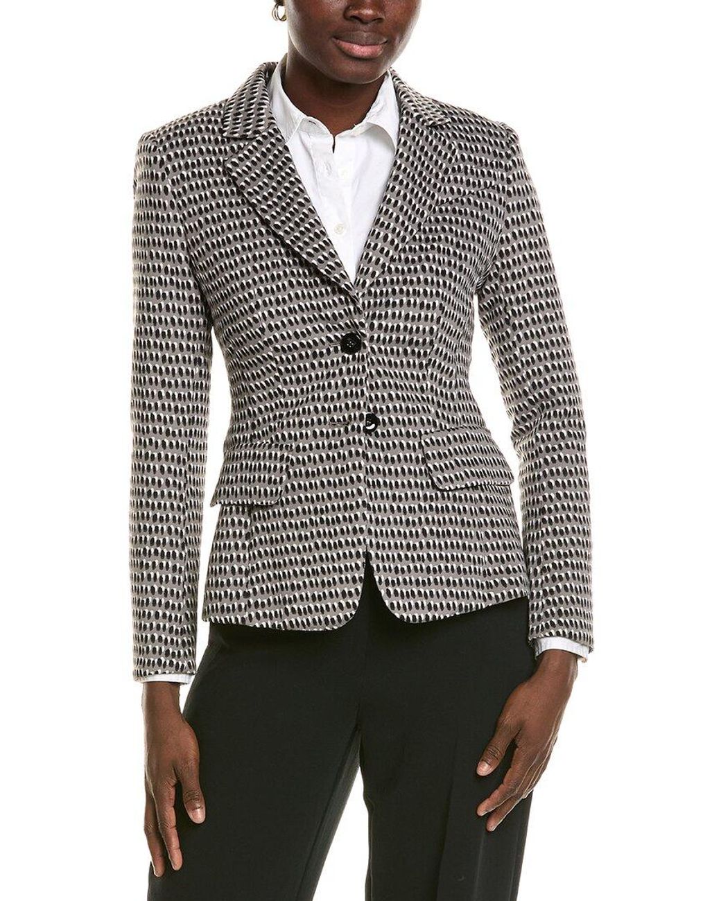 Marc Cain Gray Pattern Blazer