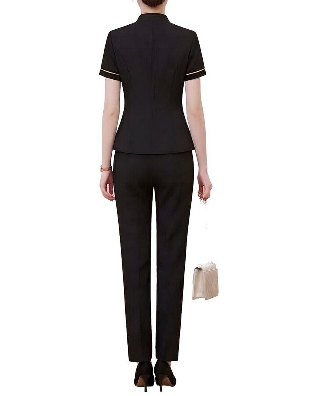 Adelin May Black 2Pc Blouse & Pant Set