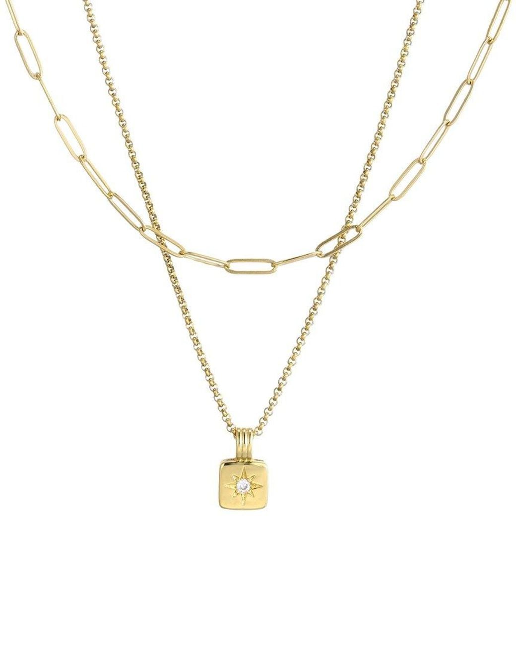 Adornia Metallic 14K Plated Stainless Steel Necklace