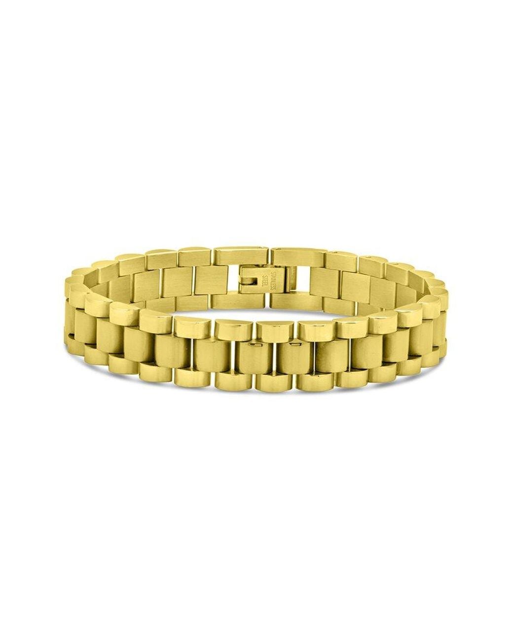 Sterling Forever Yellow 14k Plated Thin Chain Watch Band