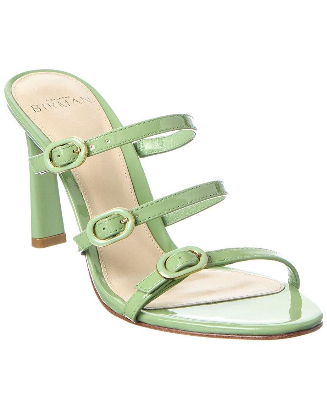 Alexandre Birman Green Poppy 85 Patent Sandal