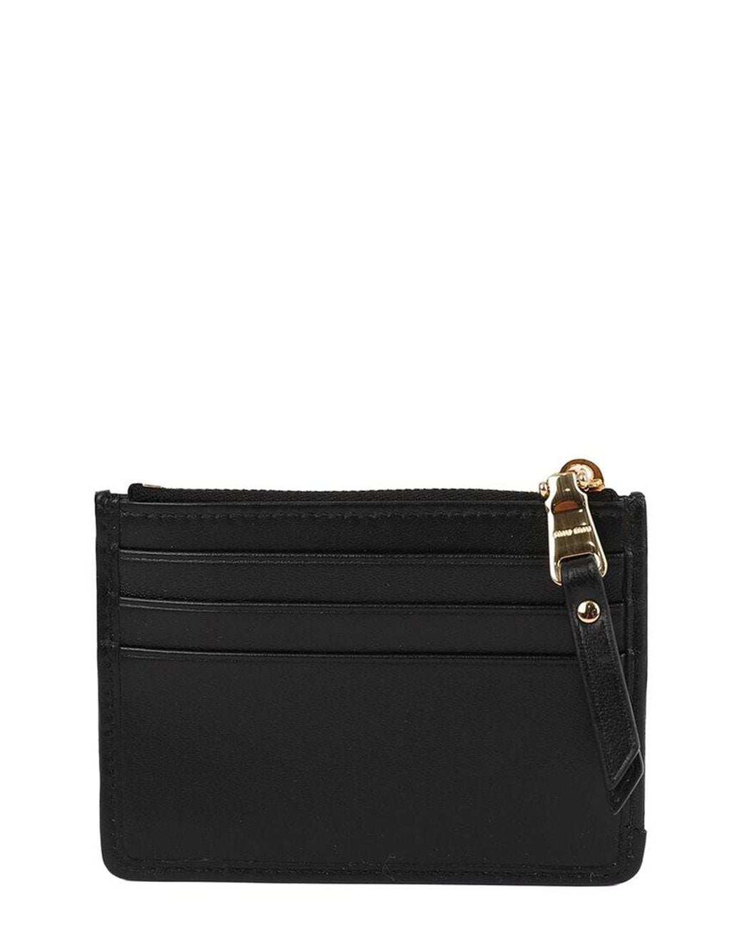 Miu Miu Black Leather Card Holder (Authentic Pre-Loved)