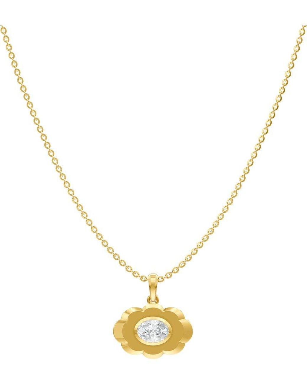 Lab Grown Diamonds Metallic 18K Over 1.00 Ct. Tw. Lab-Grown Diamond Necklace