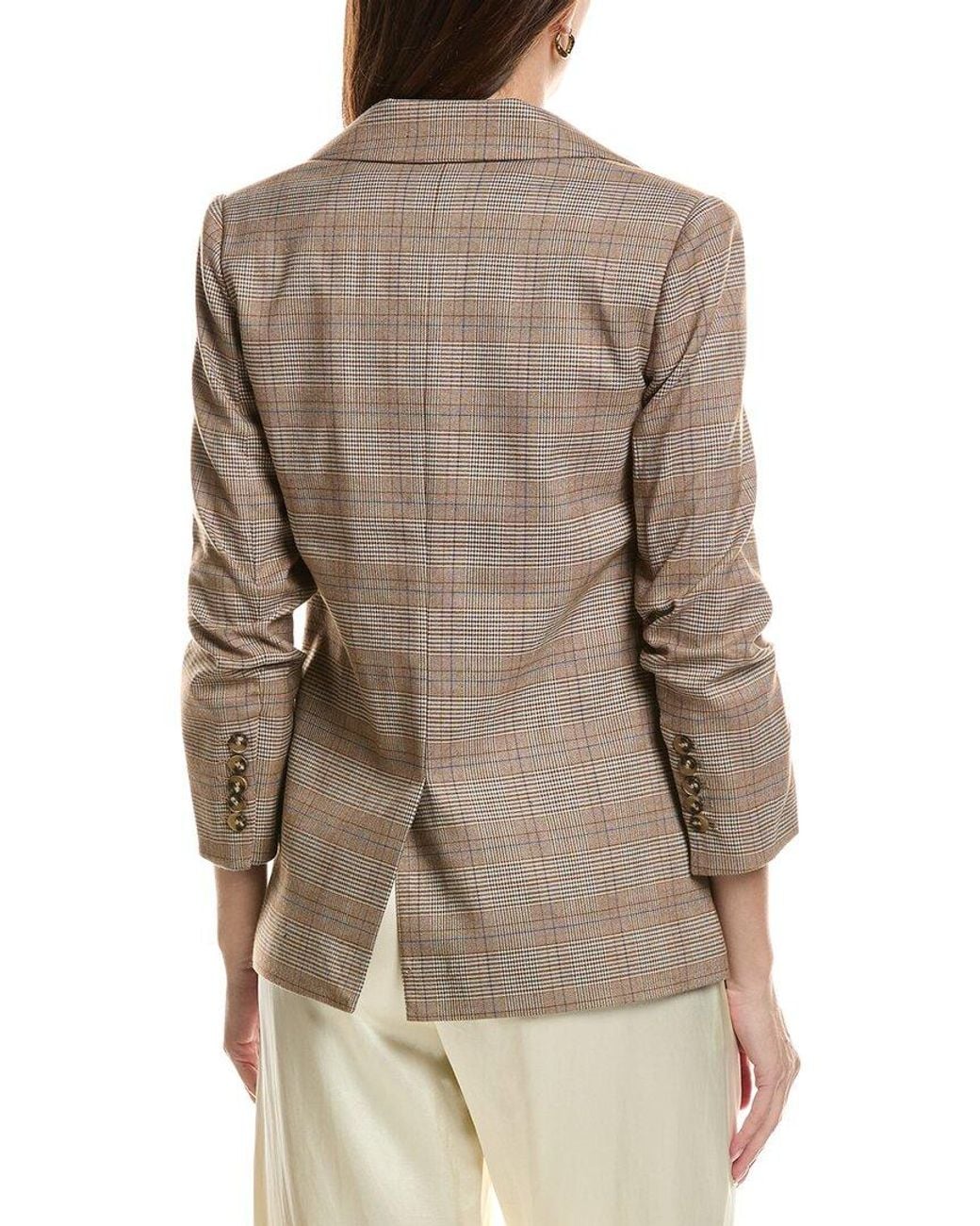 tyler boe Natural Blair Buckingham Plaid Jacket
