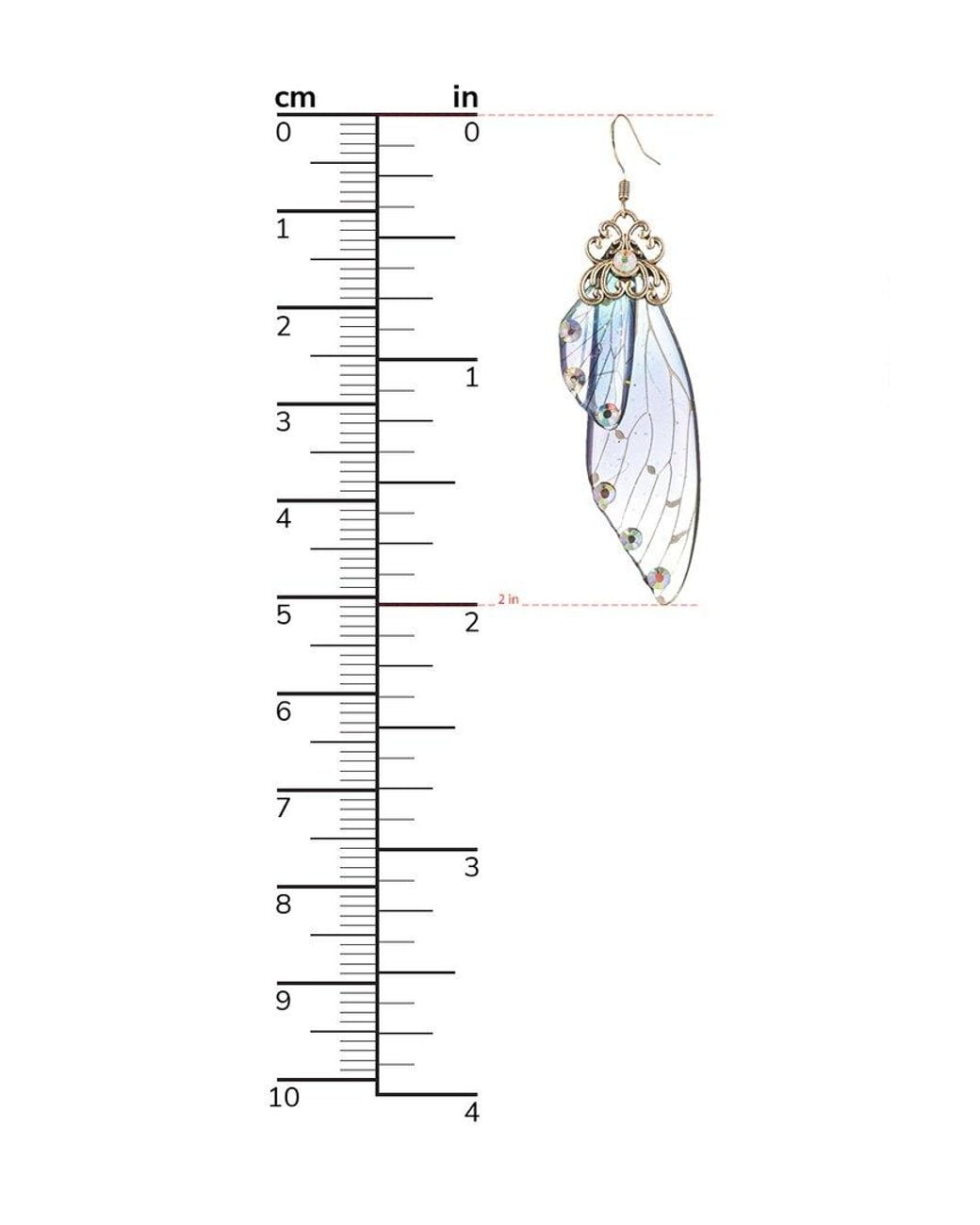 Eye Candy LA Blue Fairy Bell Crystal Drop Earrings