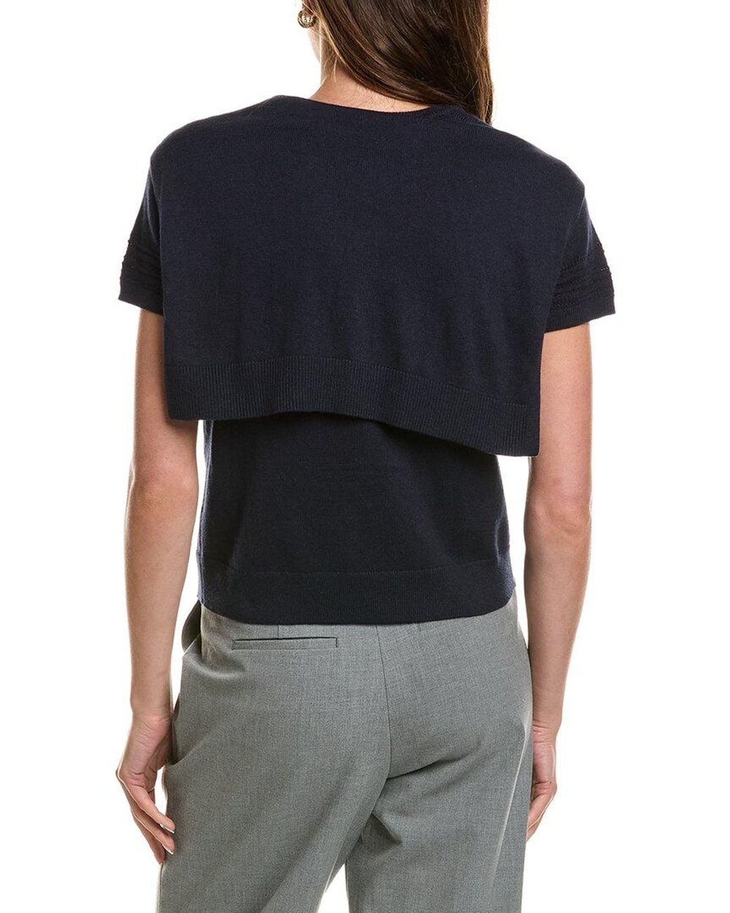 NIC+ZOE Blue Piazza Over The Shoulder Sweater