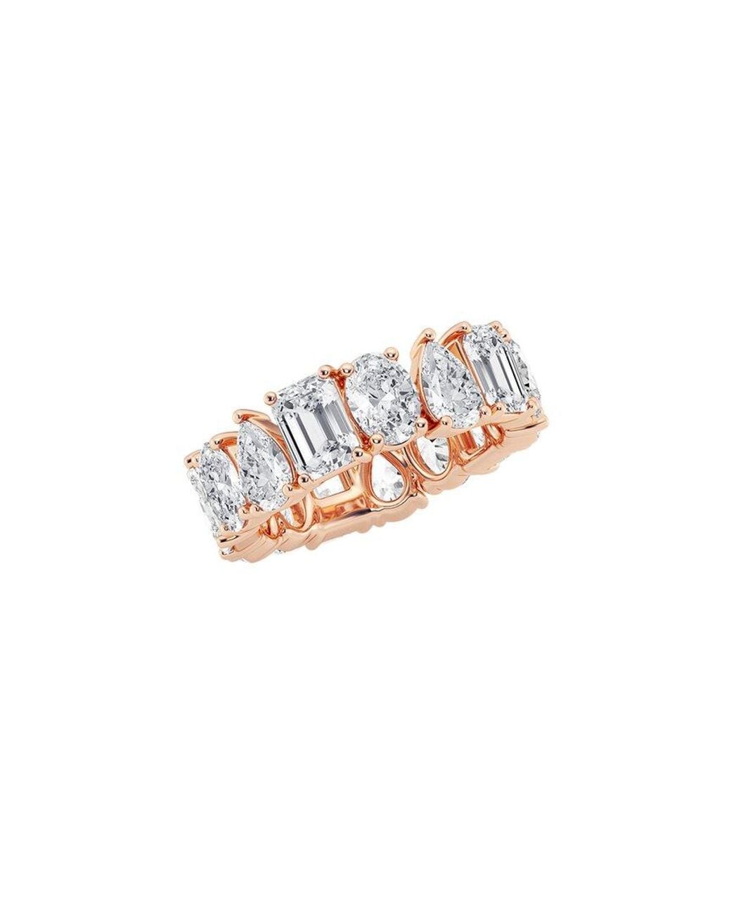 Lab Grown Diamonds White 14k Rose Gold 8.25 Ct. Tw. Lab-grown Diamond Eternity Ring