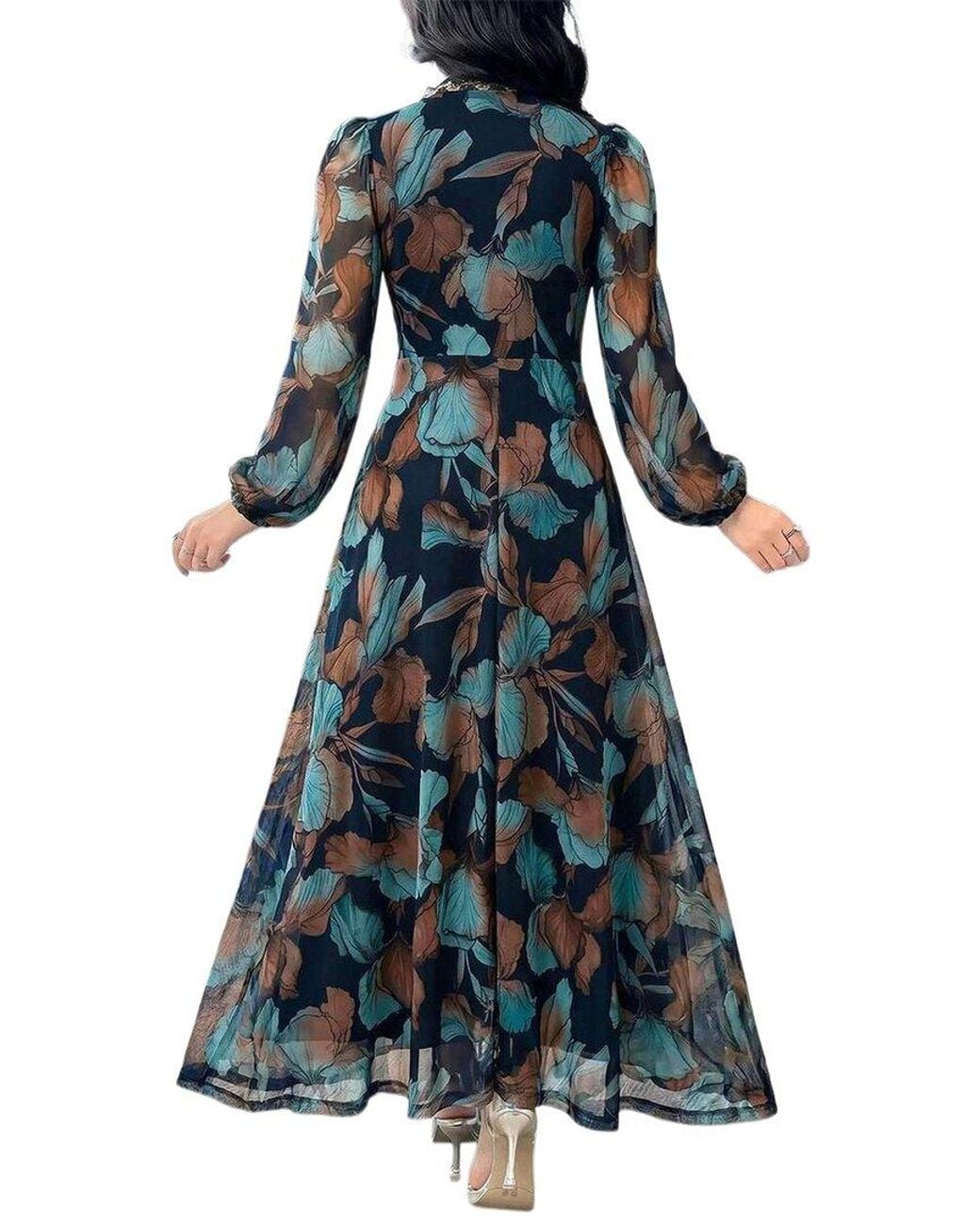 XIRELLI Blue Print Maxi Dress