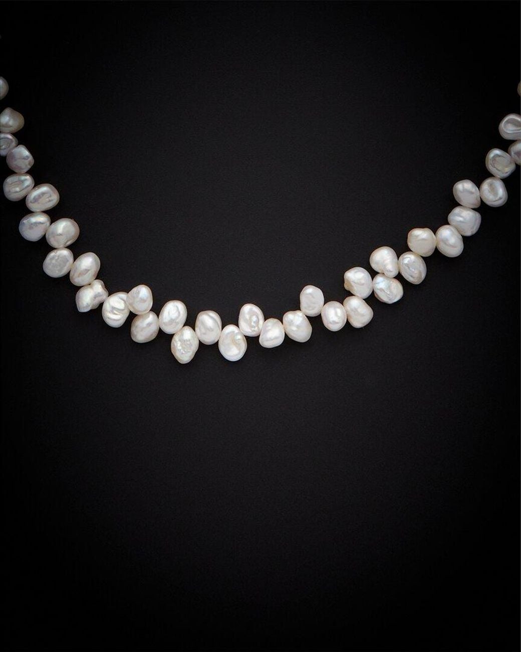 Italian Gold Black 18K Pearl Necklace