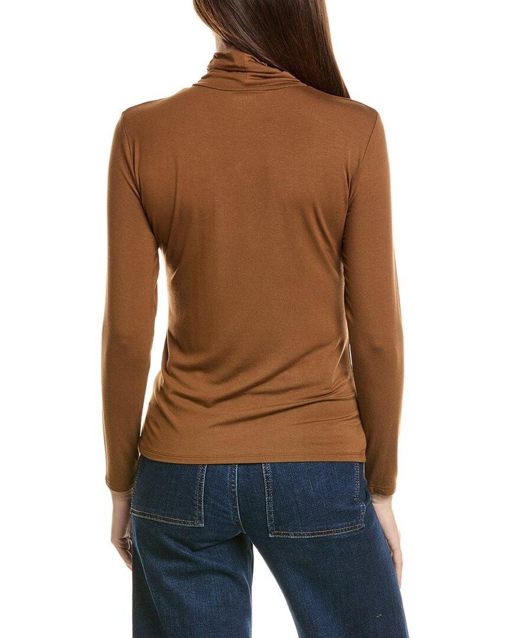 Jones New York Brown Turtleneck Top