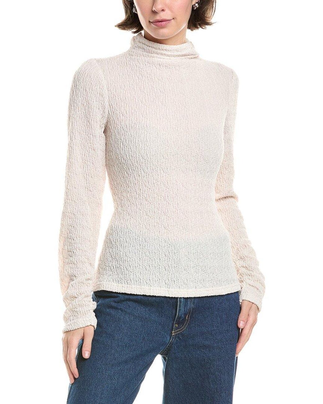 Rebecca Taylor White Textured Sweater