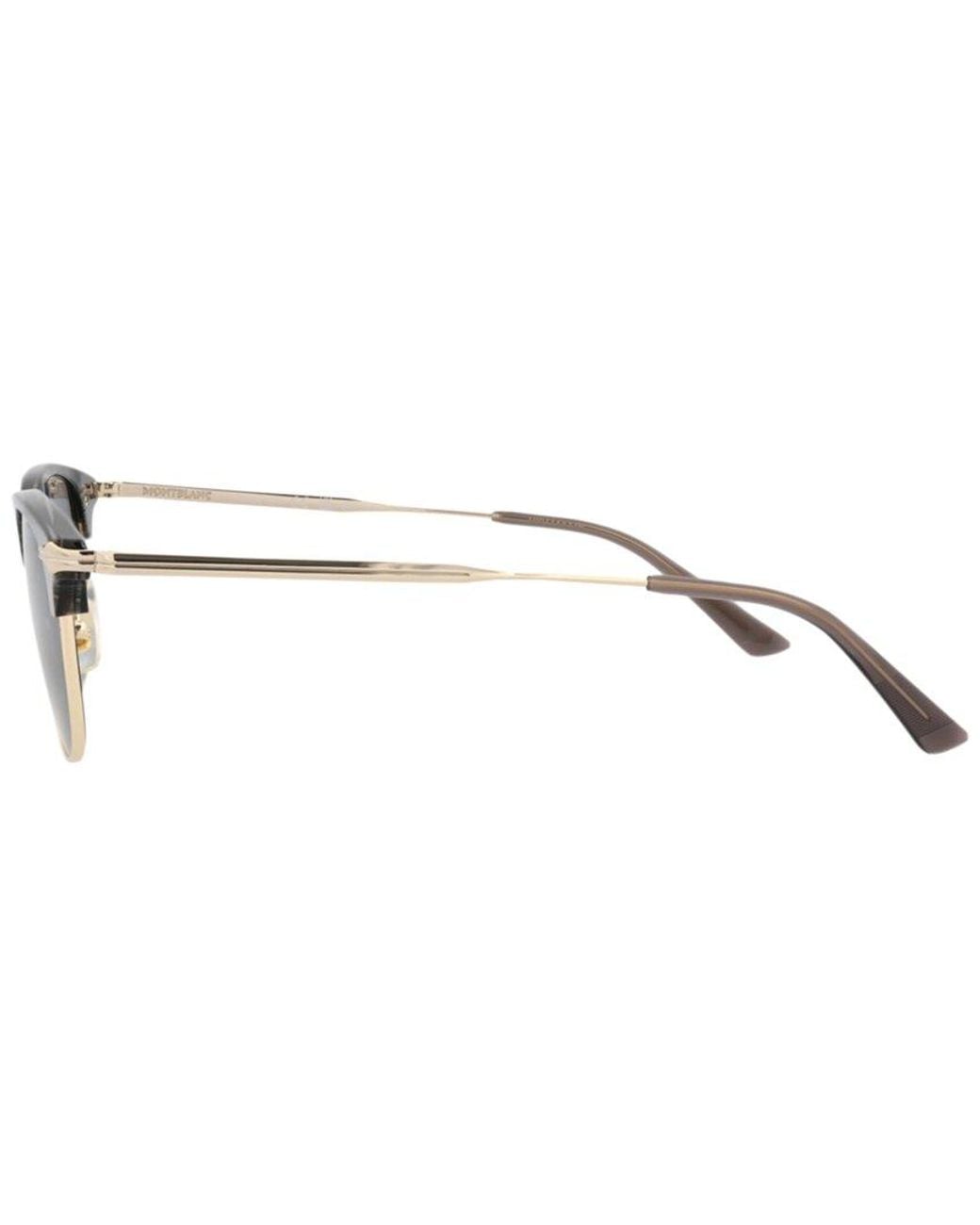 Montblanc Blue Mb0364S 49Mm Sunglasses for men
