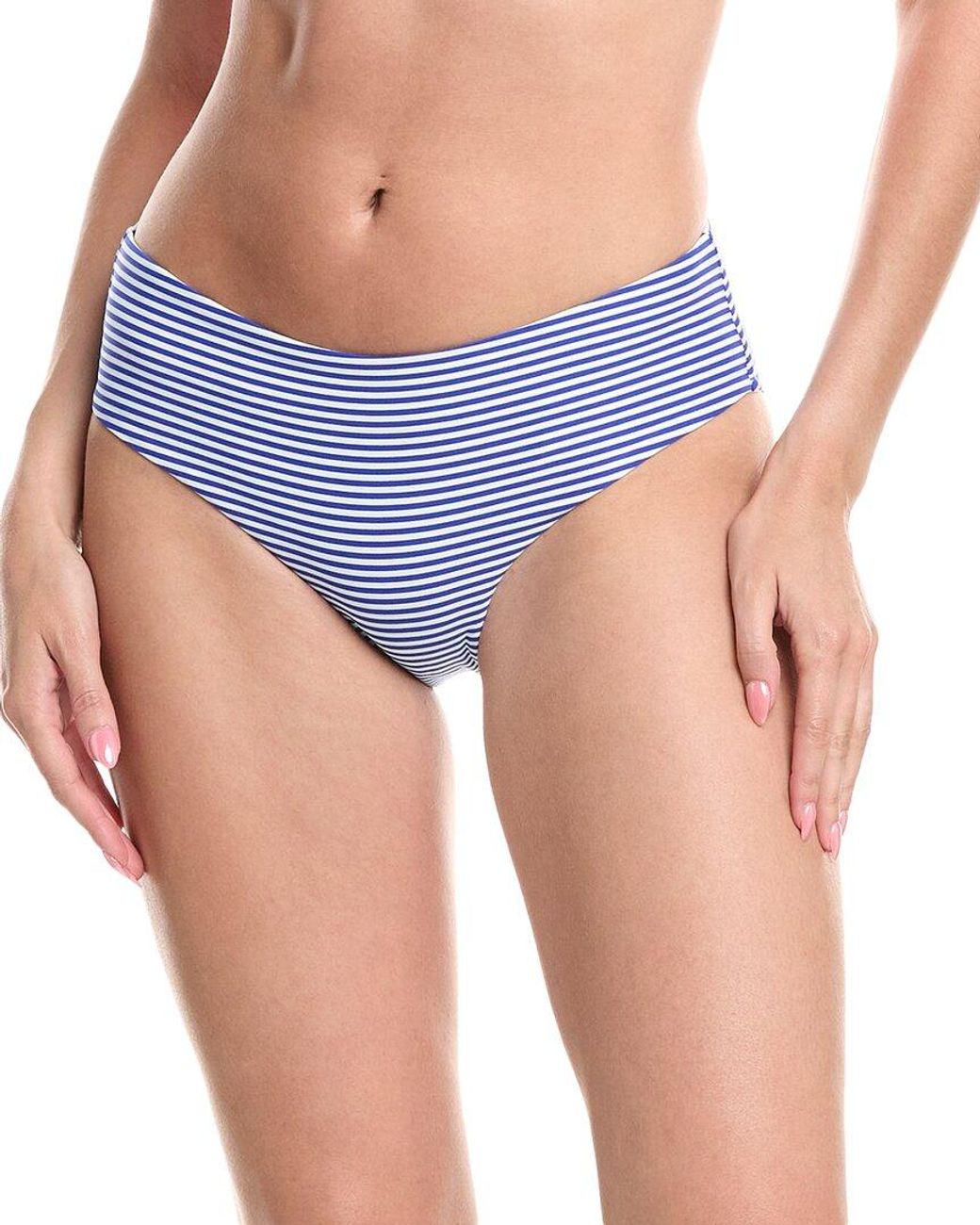 Sea Level Blue Varsity Mid Bikini Bottom
