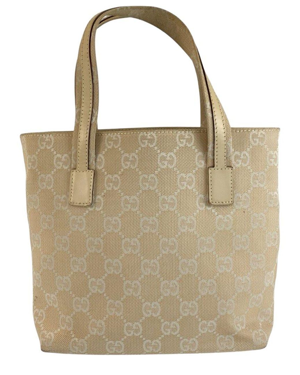 Gucci Natural Gg Canvas Tote (Authentic Pre-Loved)