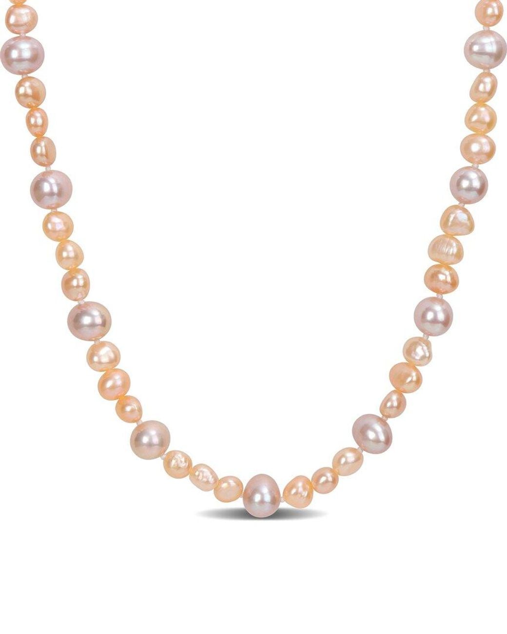 Rina Limor Natural Silver 7.5-8mm Pearl Necklace