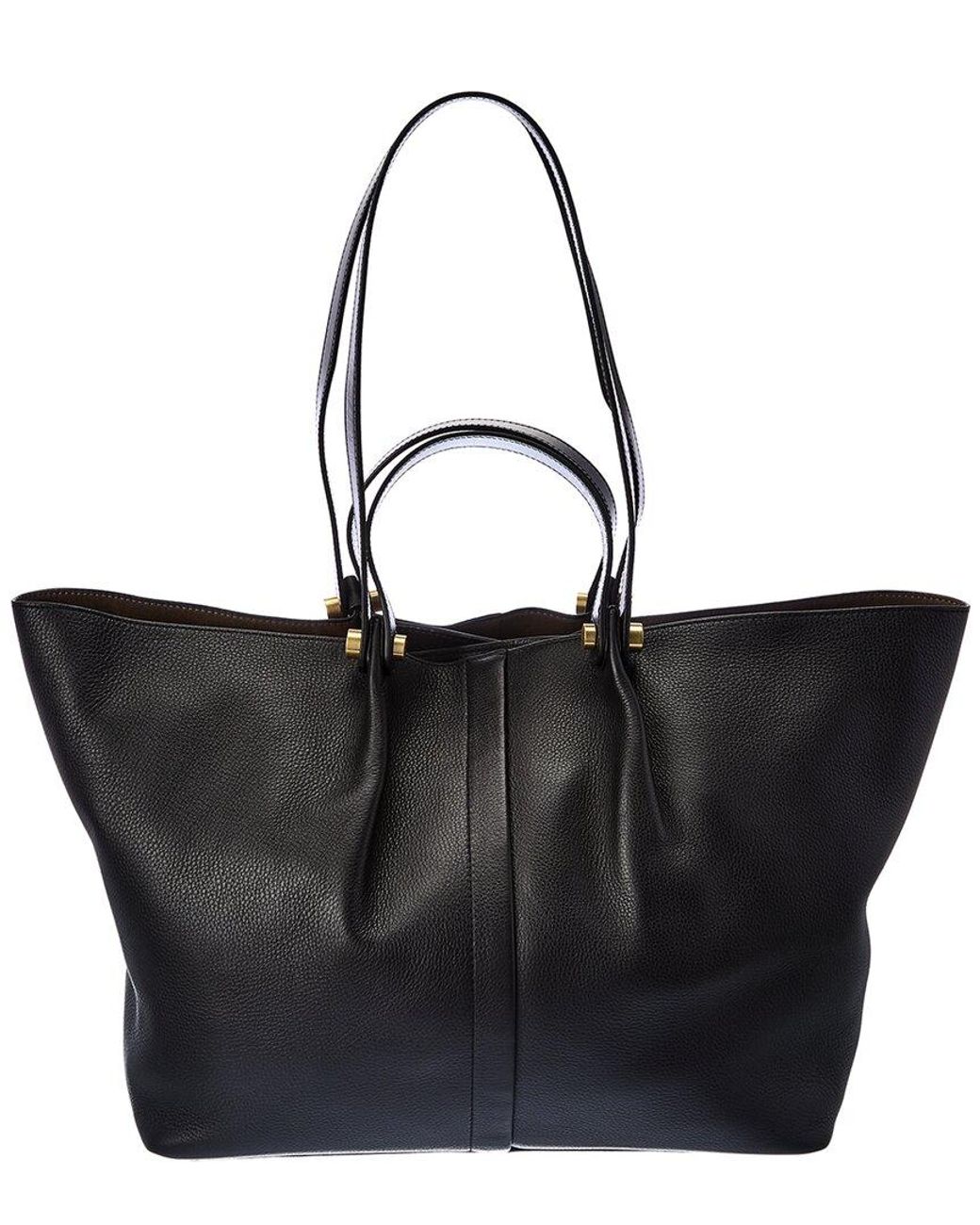 AllSaints Allington E/w Leather Tote in Black Lyst