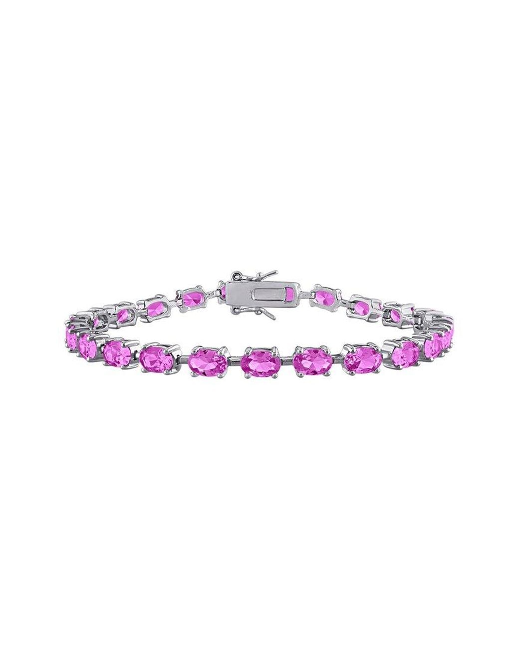 Rina Limor Purple 13.34 Ct. Tw. Lab-Grown Sapphire Tennis Bracelet