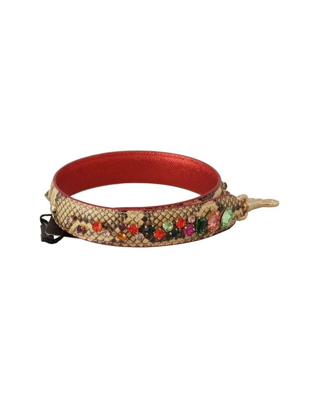 Dolce & Gabbana Red Python Bag Strap