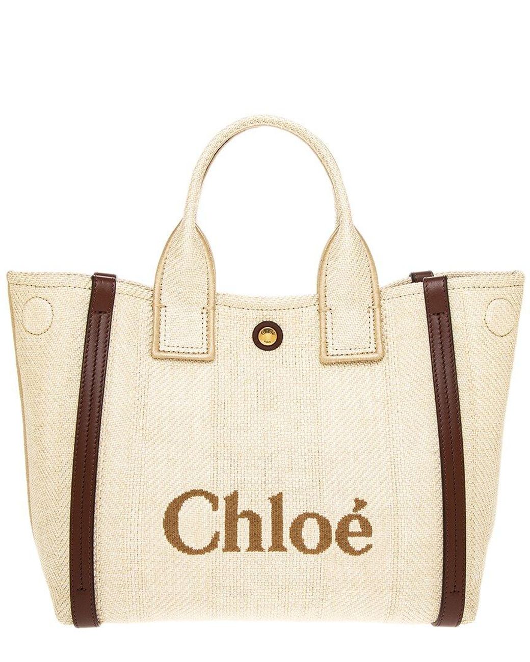 Chloé Natural Carry Small Canvas & Leather Tote